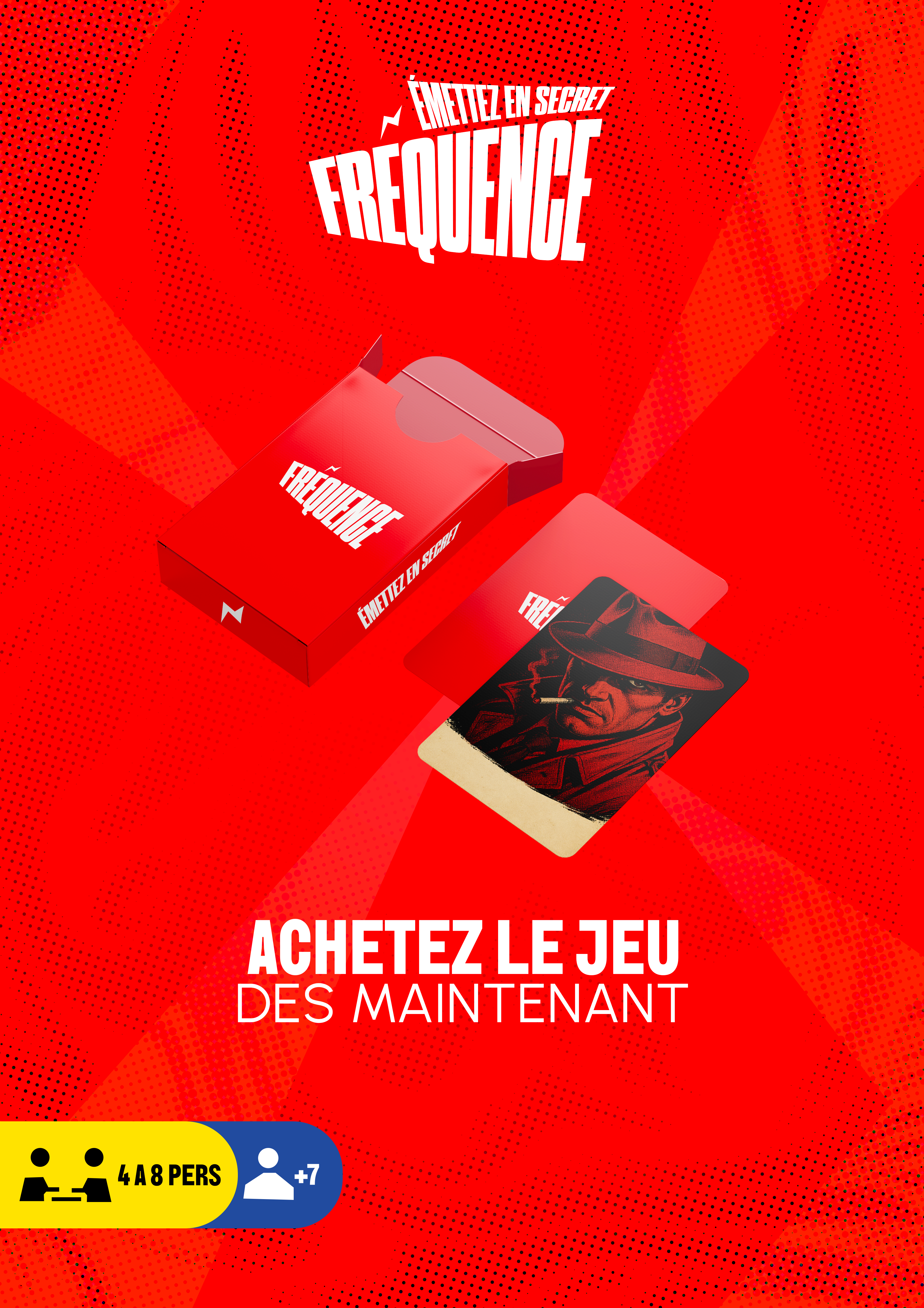 Affiche annonçant l'ouverture des ventes pour le jeu Fréquence